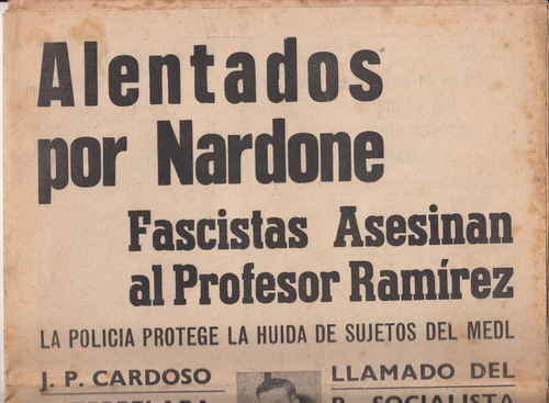 1961 Uruguay Asesinato De Arbelio Ramirez Semanario El Sol