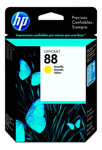 Cartucho De Tinta Hp 88 Yellow C9388al 13 Ml.