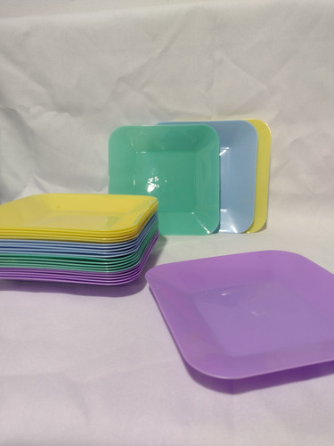 Plato Pastelero Colores Pastel De Polipropileno