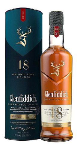 Whisky Glenfiddich 18 Años - Single Malt, 750 Ml.