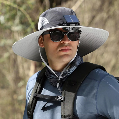 Sombrero De Pesca Al Aire Libre Con Ventilador Solar