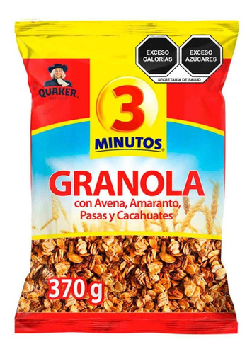 Granola Quaker 3 Minutos Natural 370g