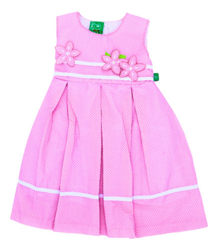 Miky De Lagos - Vestido Para Niña De 3 Flores Rosa 