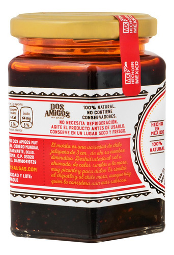 Salsa Chile Morita Dos Amigos Muy Salsas 250 G