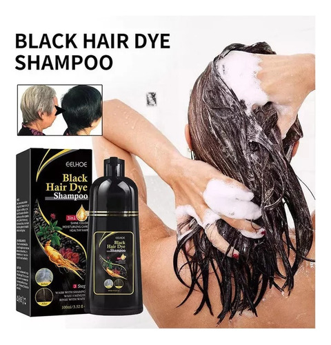 2 Unidades De Champús Instantáneos Para Teñir El Cabello Neg