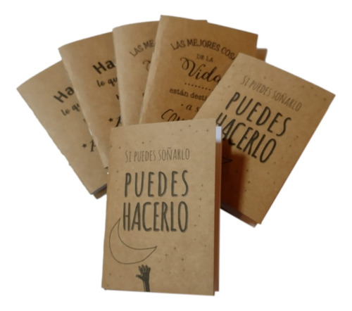 Libretas-cuadernos Personalizados Kraft Souvenir (pack 60 U)