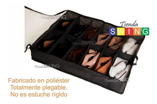 Imagen 5 de 9 de Organizador De Zapatos Bajo Cama 12 Pares Tapa Transparente