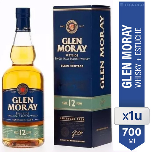 Whisky Glen Moray 12 Años Elgin Heritage Malt 700ml Escoces