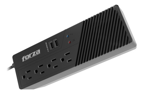 Regulador De Voltaje Forza 1000va/500w, 4 Salidas Ac + 2 Usb