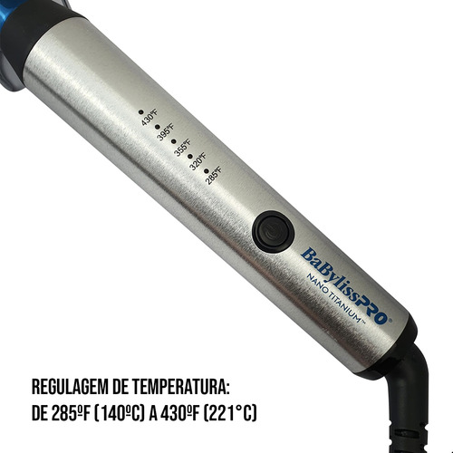 Modelador Cônico Reverso Blue Nano Titanium Babyliss Pro