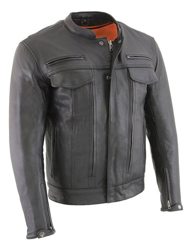 Milwaukee Leather Mlm1506 Chaqueta De Moto Estilo Scooter De