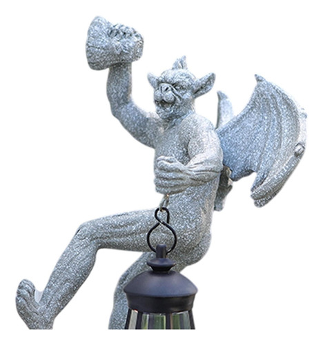 Estatua De Jardín De Esculturas De Gárgola Con Gris