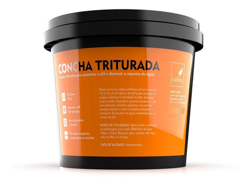 1 Balde Cubos Concha Triturada 2,2 Litros Aquarios Lagos