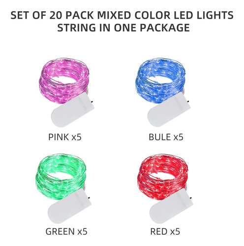 Luces De Hadas De Lámpara 20 Luces De Hadas Que Funcionan Co