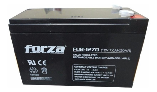 Bateria Para Ups Forza Fub-1270 De 12v 7 Ah No Mantenimiento