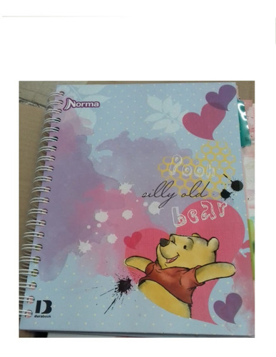 3 Cuadernos Doble Espiral Winnie Pooh Pasta Dura 160 Hojas