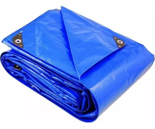 Lona Carpa Impermeable Multiuso 3x5 Mts Azul Con Ojetillos