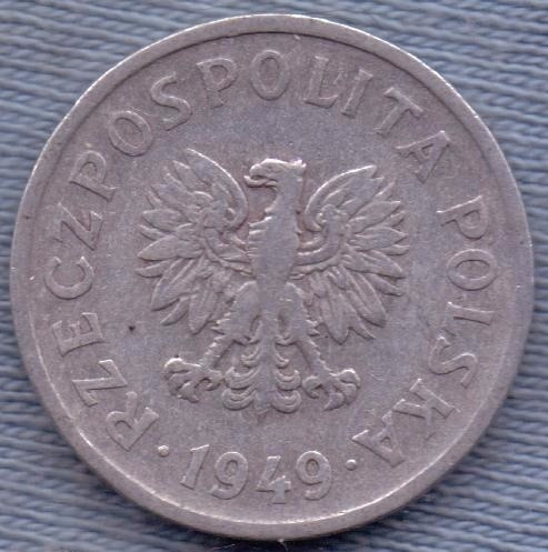Polonia 20 Groszy 1949 * Republica Del Pueblo * Aguila *