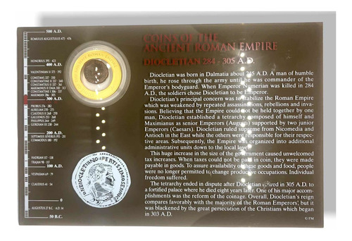 Antigua Moneda Romana Imperio Romano Diocletian 284-305 D C (Usado)