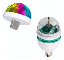 Comprar Mini Foco Led Rgb Giratorio Bolichero Usb + Foco Lampara Rgb