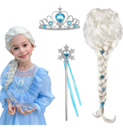 General Princesa Corte De Cabelo Elsa Do Gelo Para Meninas