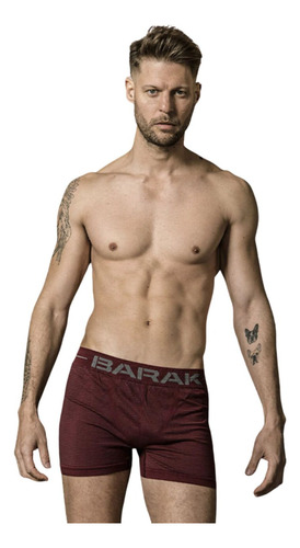 Boxer Barak Hombre Sin Costura Algodón Rayado 520 Pack X6