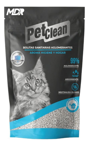 Pet Clean Arena En Bolitas Sanitarias Perfumada 15kg | Mdr