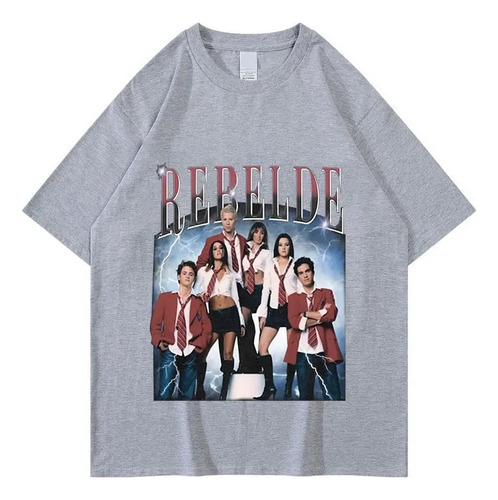 Camiseta De Algodón Con Estampado Gráfico Rebelde