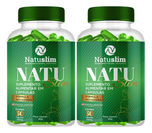 Suplemento Natu Slim 60caps Natural  Original 500mg