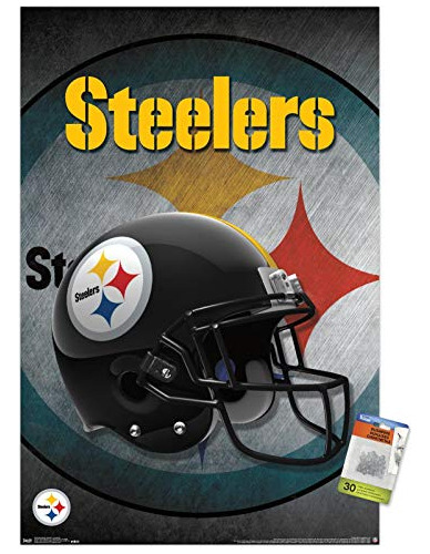 Nfl Pittsburgh Steelers - Casco 16 Wall Poster Con Push Pins