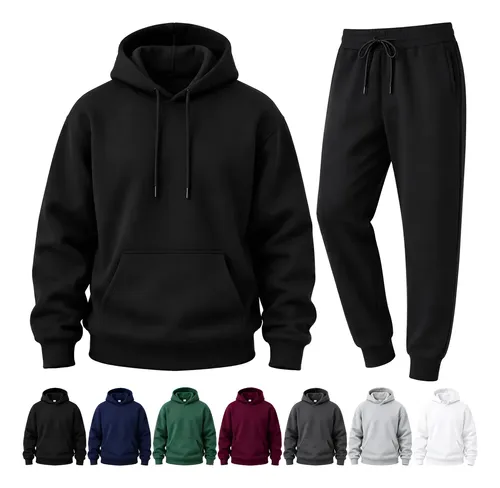 Conjunto Moletom Masculino com Casaco de  Capuz e Calça
