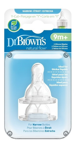 Chupo Repuesto X 2 Dr. Brown´s Natural Flow Standar Y 9m+