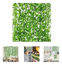 Comprar 50 Metros Trepadeira Artificial Verde Hera Pacote Ramas Real Cor Verde Jardim Vertical Trepadeira Folhagens Painel Verde Trepadeira Hera Artificial