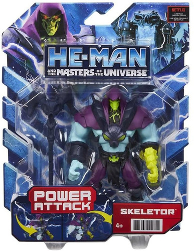 Boneco Esqueleto He-man Power Attack Skeletor - Mattel Hbl67