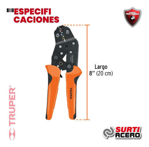 Kit De Crimpadora Y 500 Terminales Con Aislamiento 103328