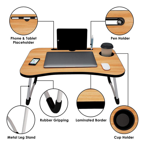 Mesa Plegable Laptop, Bandeja Servir Desayuno, Escritor...