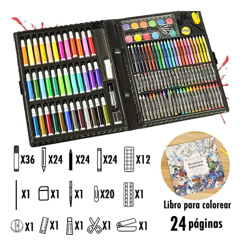 150 Set De Arte Profesional, Pintura Niños Kit De Dibujo