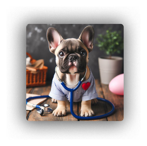 Mousepad Bulldog Frances Medicina Doctor Salud