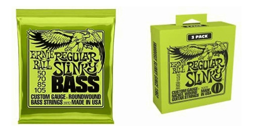 Ernie Ball Regular Slinky Juego De Bajo Herido De