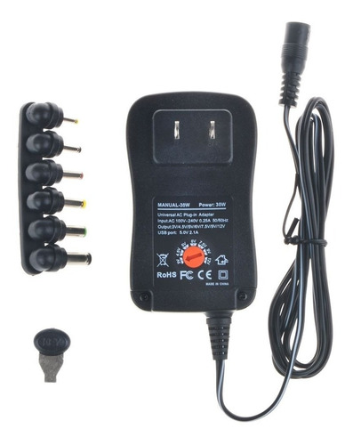 3v 4.5v 5v 6v 7.5v 9v 2a 12v 2.5a 30w Fuente De Ac/dc Adapta