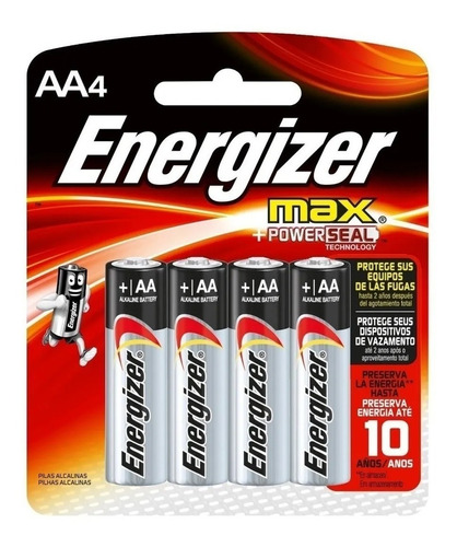 Pilas Aa Energizer Max Alcalina Blister X 4 Unidades Pila