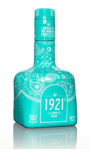 Imagen 3 de 3 de 1921 La Crema De México Edición Irresistible Azul (750ml.)