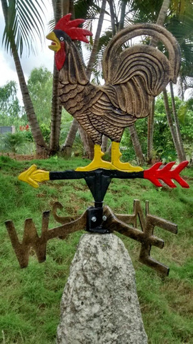 Galo Do Vento Do Havai Em Alumínio Ouro Vermelho Tamanho M