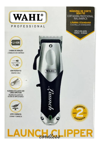 Máquina De Cortar Cabelo Launch Wahl Cordless Ions De Lítio