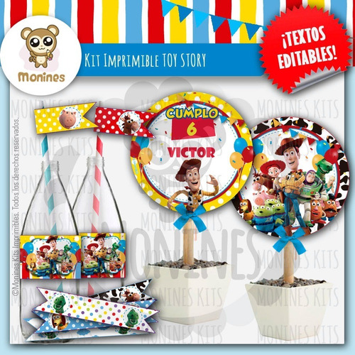 Kit Imprimible Toy Story Woody Cumpleaños ¡texto Editable!