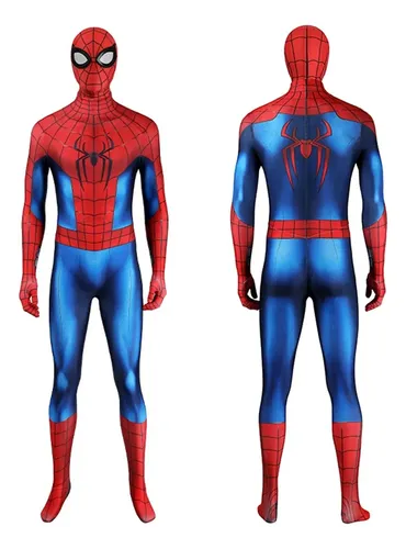 Disfraz Spiderman Para Adultos Con Máscara Araña Traje Hero Cosplay Mono De Superhéroe Ropa Halloween