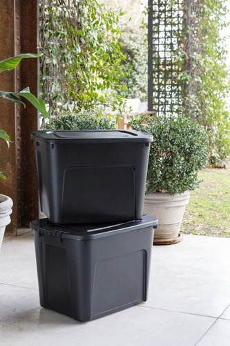 Imagen 4 de 7 de Combo 5 Cajas Organizadoras Ecobox 80 Lts +1 De Regalo Negro
