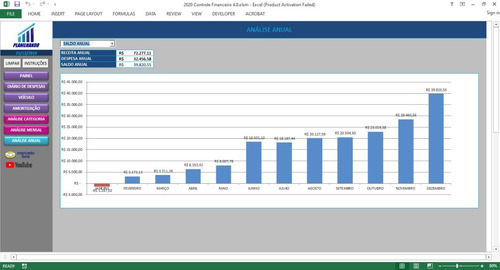 Imagem 2 de 10 de Planilha Controle Financeiro Pessoal (vba) - A Melhor!