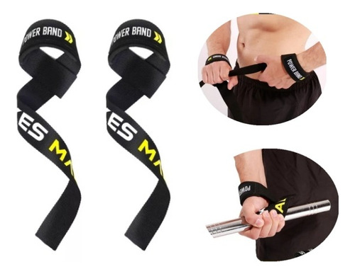 Straps Lujo Gym Mancuernas Pesas Crossfit Gimnasio Ejercicio