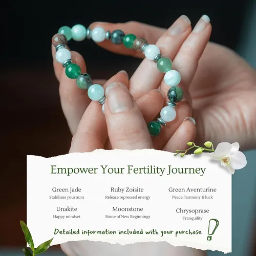 Pulsera De Fertilidad Madre Ray Cristales Curativos Nat...